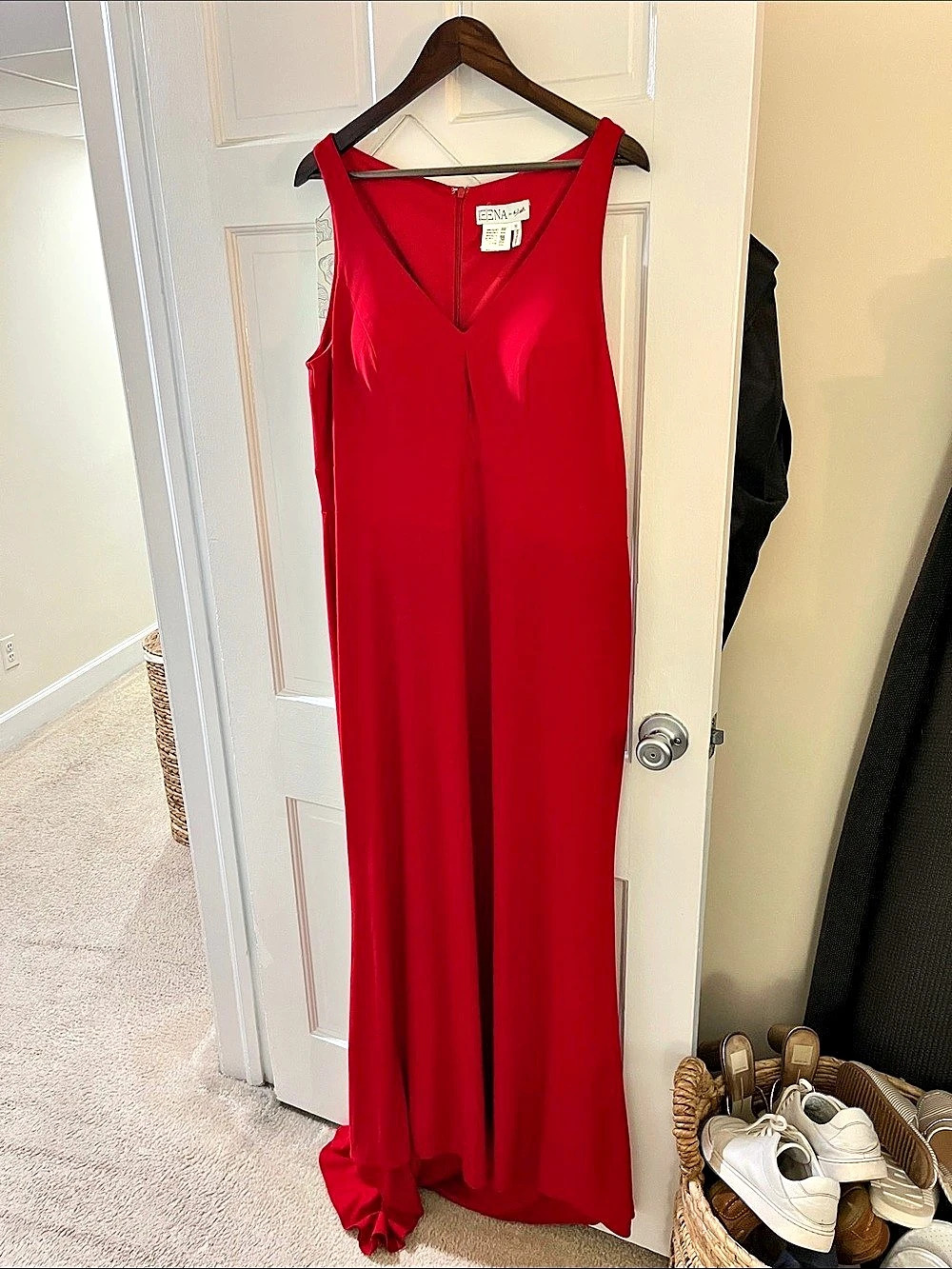 Red Maxi Dress Size 16 Like New
